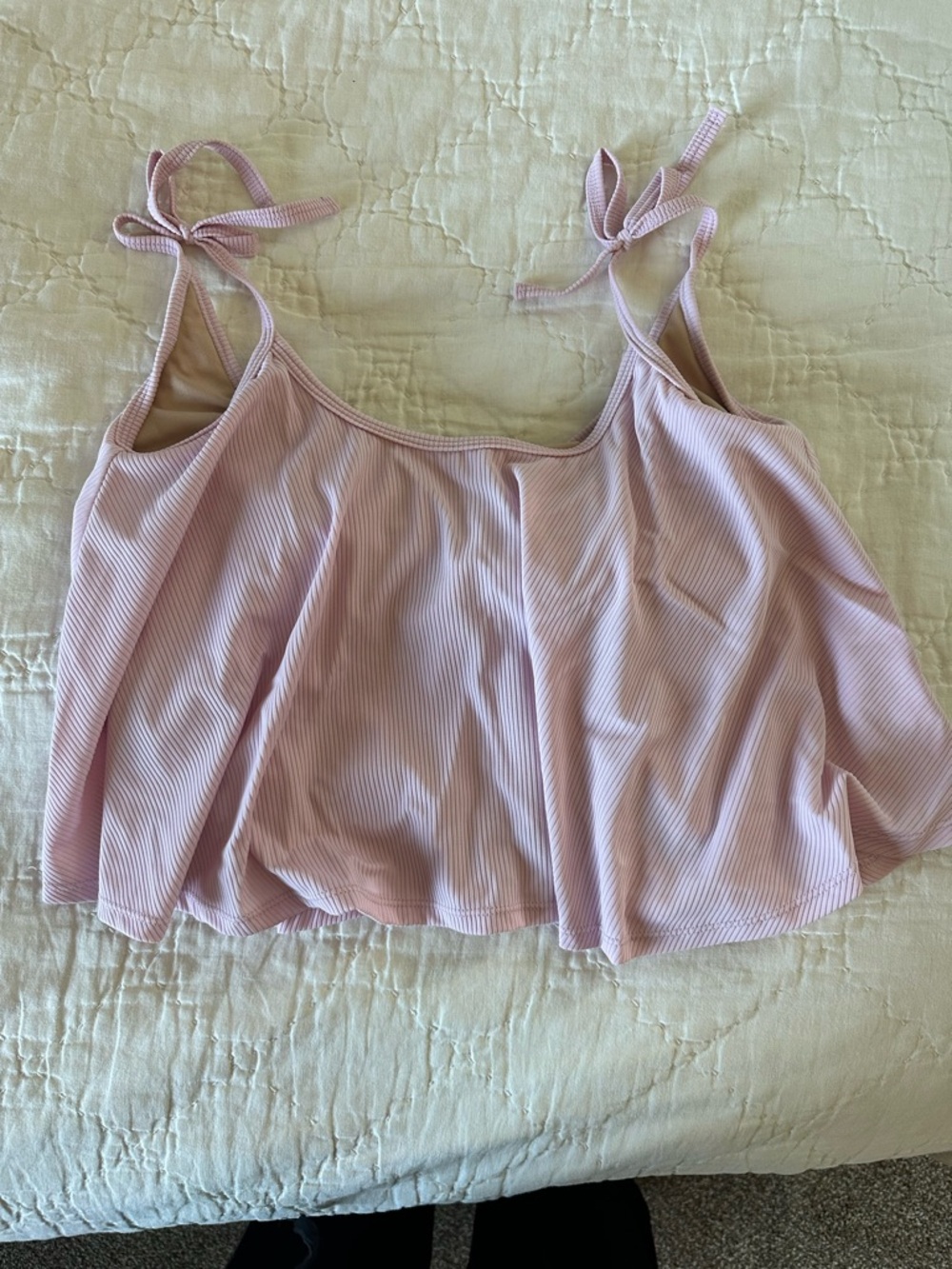 Kortni Jeane light pink tie strap swing top